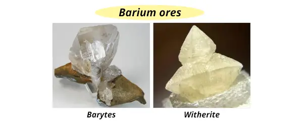 barium ores (barytes, witherite)