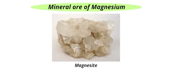 mineral ore of magnesium (magnesite)
