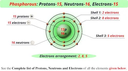 Phosphorous protons neutrons electrons