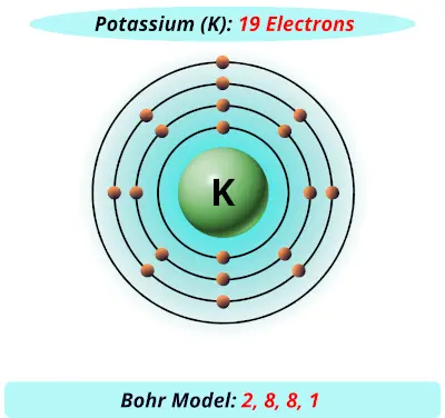 Bohr model of potassium