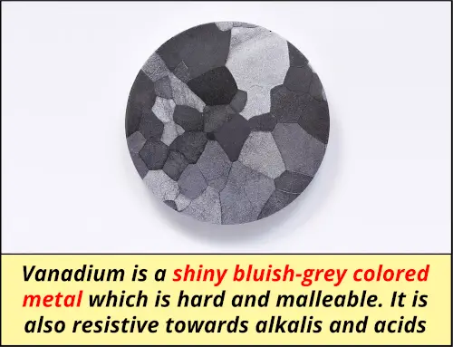 is Vanadium a metal Nonmetal or Metalloid