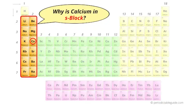 Why is Calcium in s-block