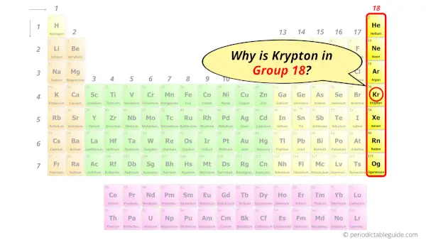 Why is Krypton in Group 18