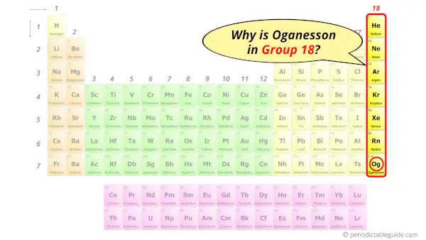 Why is Oganesson in Group 18