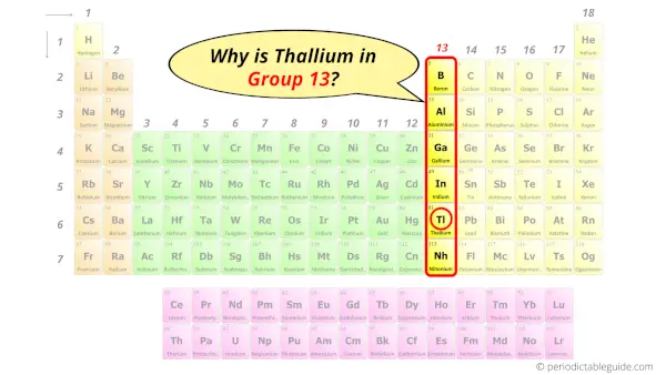 why is thallium in group 13